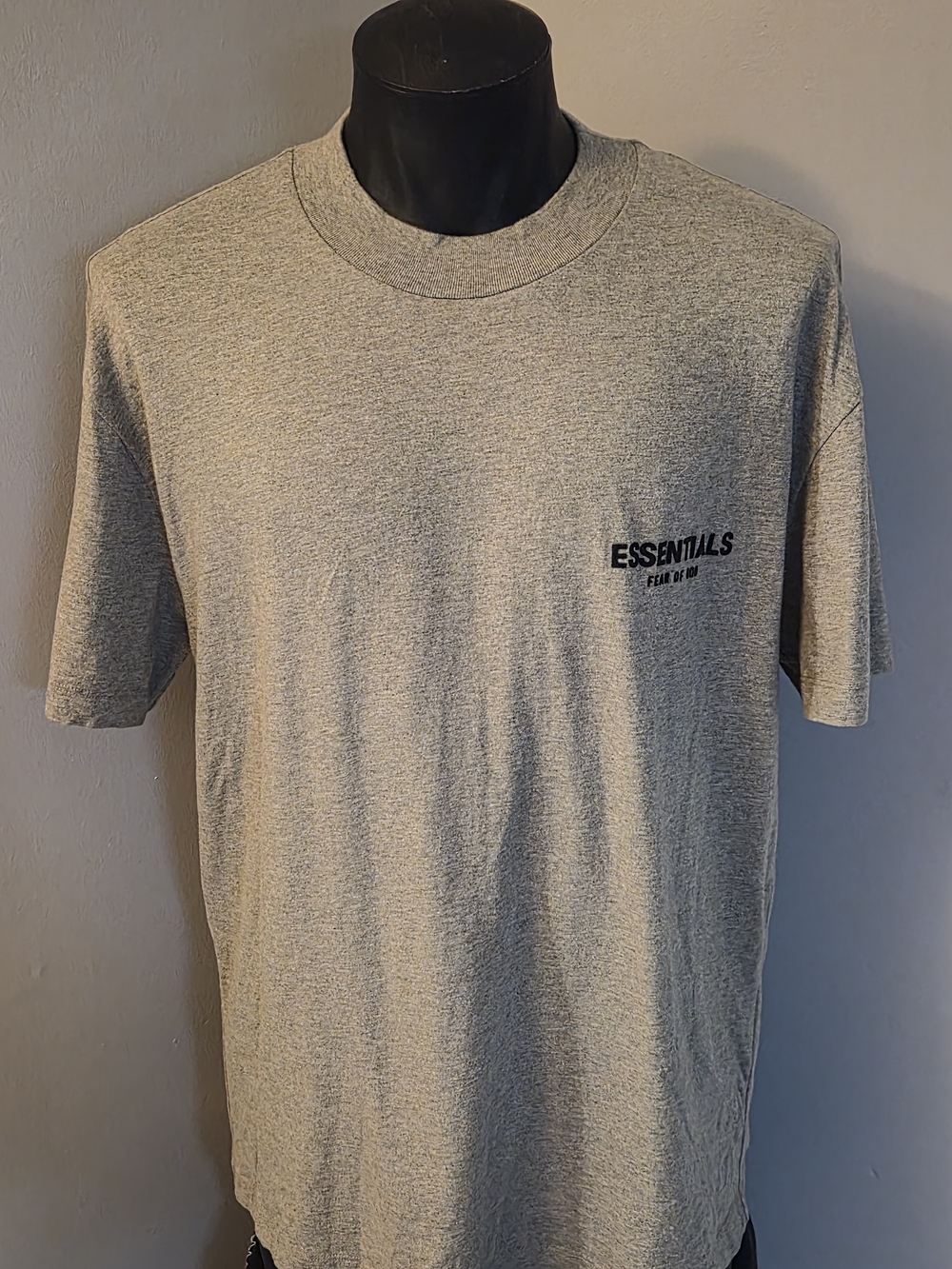 ESSENTIALS Fear of God Heather Grey Logo T-Shirt Size M